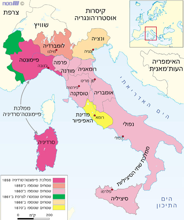 תהליך איחודה של איטליה (1870-1858)
